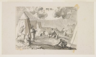 Israelitas recogiendo maná de Claude Mellan